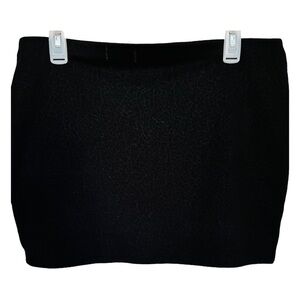 Y2k 90’s Vintage Black Mini Skirt Leopard Cheetah Animal Print Stretchy Medium M